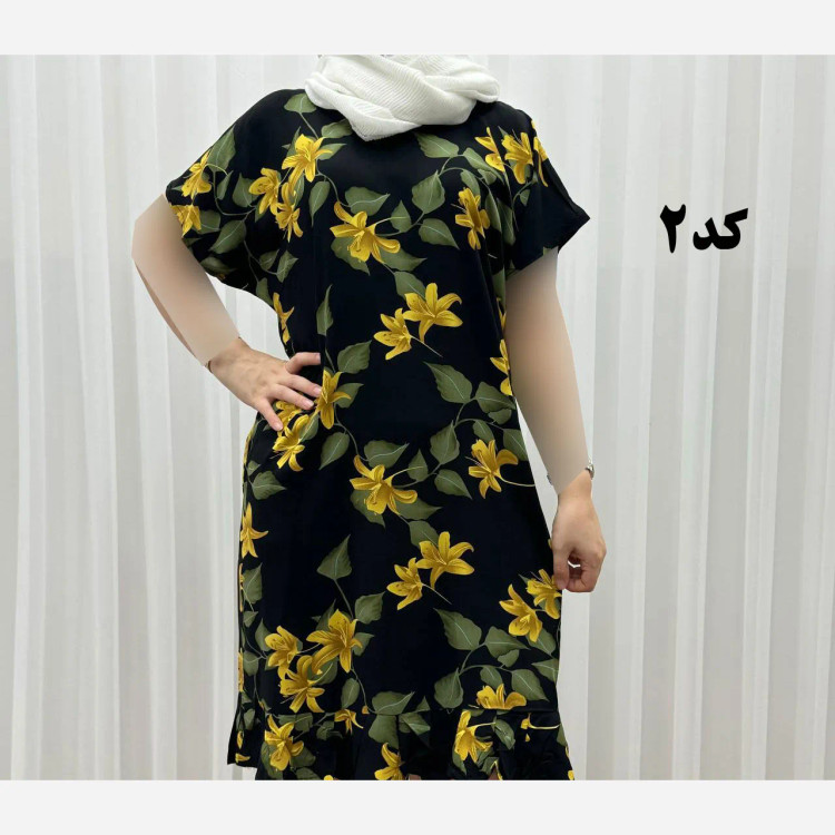 پیراهن نخی شسته شده فری سایز مناسب تا سایز 50 چهارفصل تن خور شیک و راحت بدون آبرفت و رنگ رفت