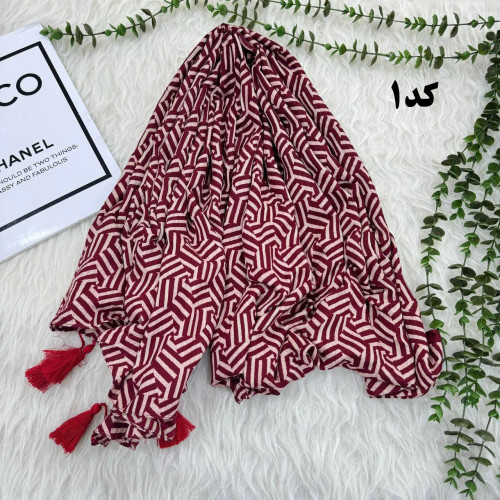 شال کریشه نخ پفکی قواره بزرگ 200x80 زنانه روزمره بدون آبرفت و چروک