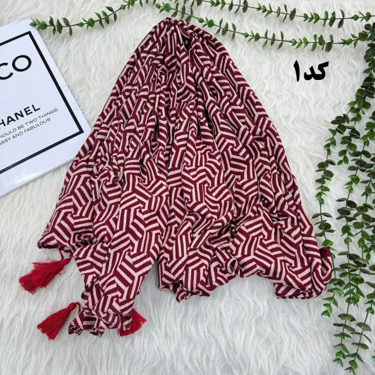 شال کریشه نخ پفکی قواره بزرگ 200x80 زنانه روزمره بدون آبرفت و چروک