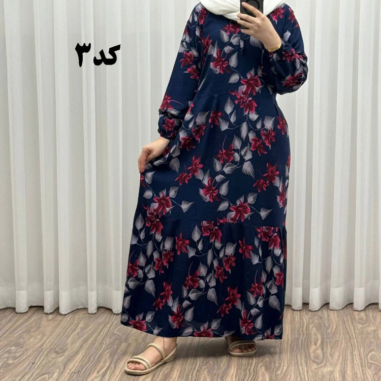 پیراهن زنانه مدل گلرخ کد 924 فری سایز تا 46 جنس بوگاتی کمربنددار چهارفصل شیک و راحت بدون آبرفت و رنگ رفت سایه نمیندازد