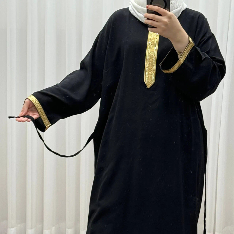 پیراهن ساحلی نخی شسته شده فری سایز زنانه تا سایز 52 کمربنددار بدون آبرفت و رنگ رفت