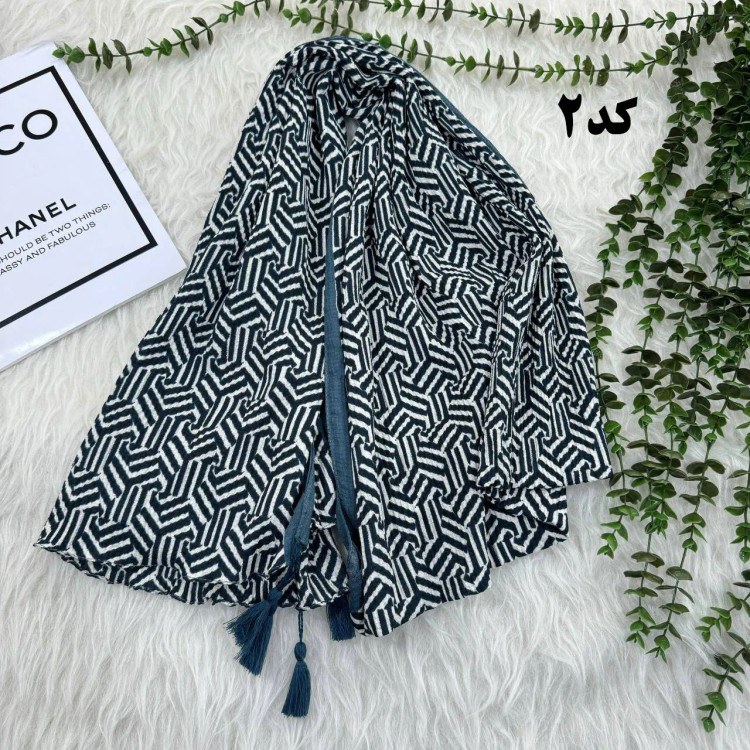 شال کریشه نخ پفکی قواره بزرگ 200x80 زنانه روزمره بدون آبرفت و چروک