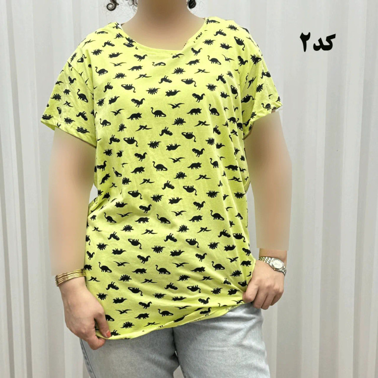 تیشرت طرحدار H&M کد 1169 نخ پنبه چهارفصل زنانه دخترانه تنخور راحت