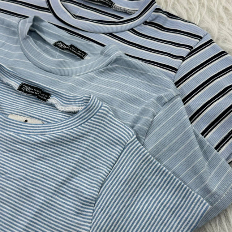 کراپ راه راه کبریتی چهارفصل زنانه دخترانه تنخور شیک سایز S M L XL XXL