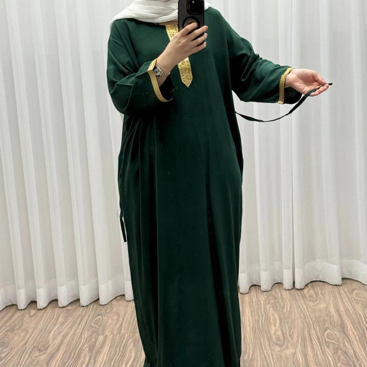 پیراهن ساحلی نخی شسته شده فری سایز زنانه تا سایز 52 کمربنددار بدون آبرفت و رنگ رفت