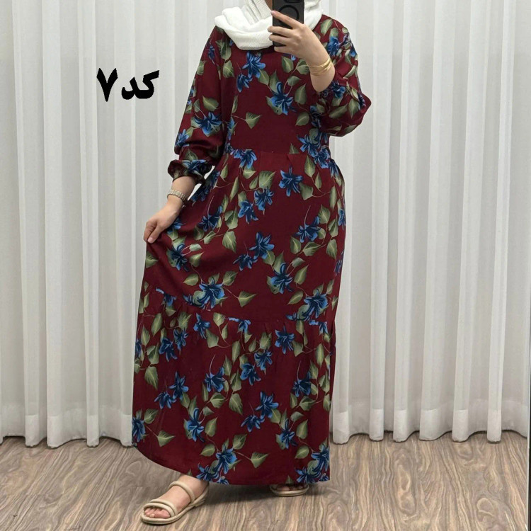 پیراهن زنانه مدل گلرخ کد 924 فری سایز تا 46 جنس بوگاتی کمربنددار چهارفصل شیک و راحت بدون آبرفت و رنگ رفت سایه نمیندازد