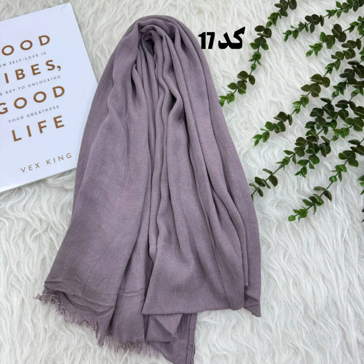 شال وارداتی سوپرنخ ساده کد 1243 قواره 200×70 سانتیمتر بدون آبرفت و چروک