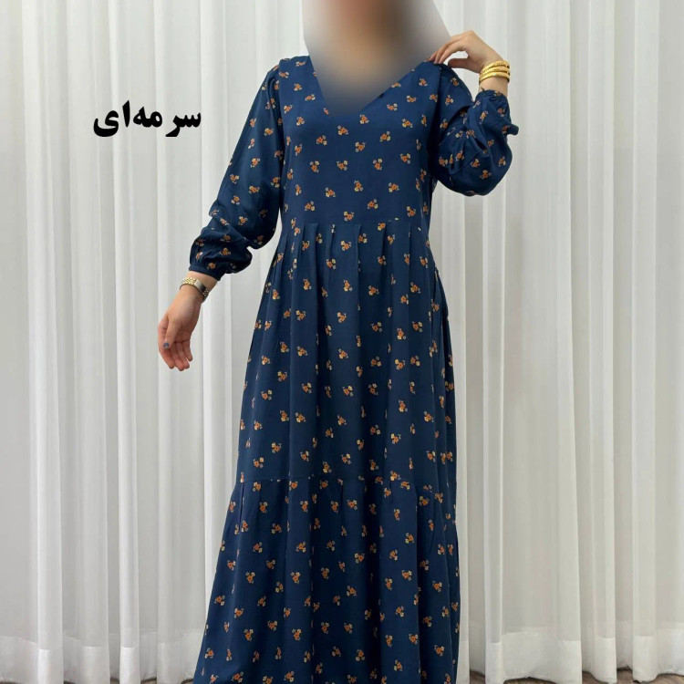 پیراهن ساحلی زنانه گلریز نخی فری سایز تا 48 آیدایی کمربند دار شیک و راحت چهارفصل