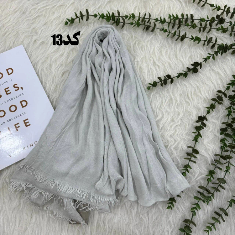 شال وارداتی سوپرنخ ساده کد 1243 قواره 200×70 سانتیمتر بدون آبرفت و چروک