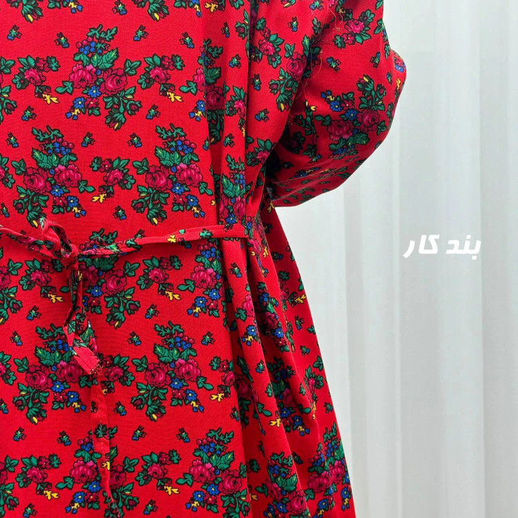 پیراهن نخی ترکمنستان گل نقلی فری سایز تا 54 چهارفصل شیک و راحت طلوبند دار