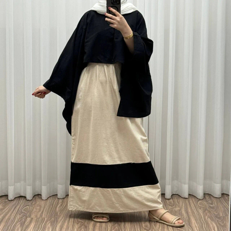 سارافون لنین فری سایز تا 48 شسته شده تنخور شیک و راحت چهارفصل زنانه دخترانه بدون سایه انداختن