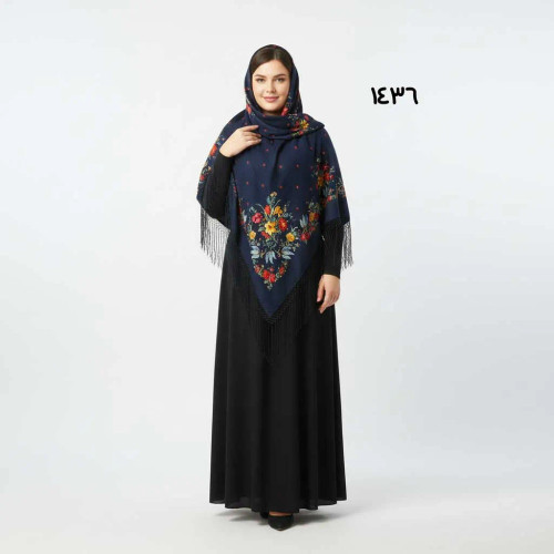 روسری ترکمن اصل پشمی ضخیم قواره بزرگ تولید روسیه مناسب پاییز زمستان بهار