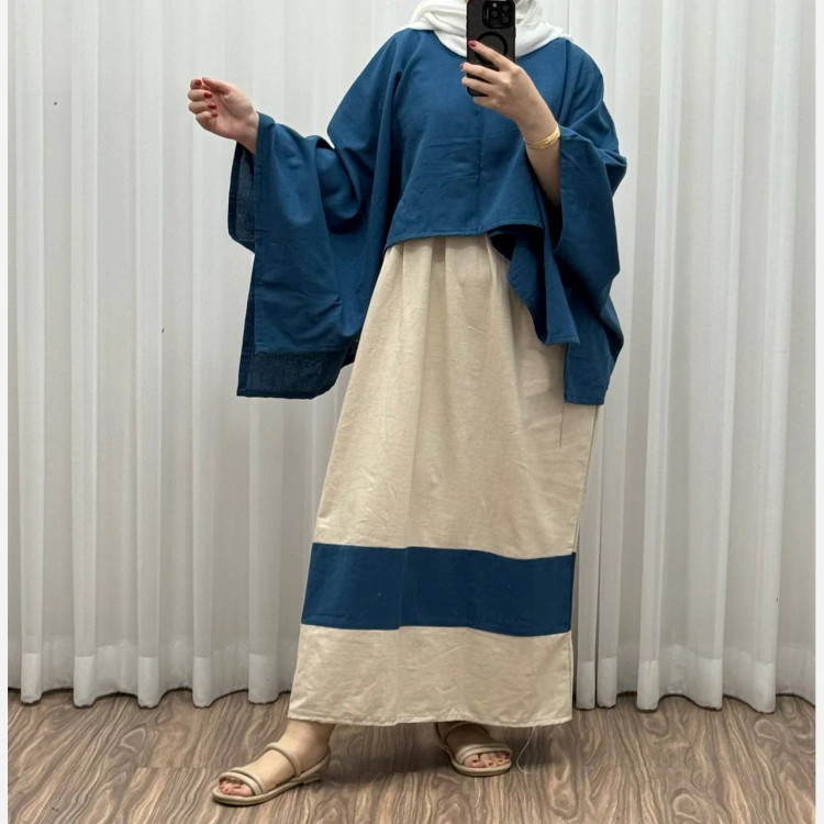 سارافون لنین فری سایز تا 48 شسته شده تنخور شیک و راحت چهارفصل زنانه دخترانه بدون سایه انداختن