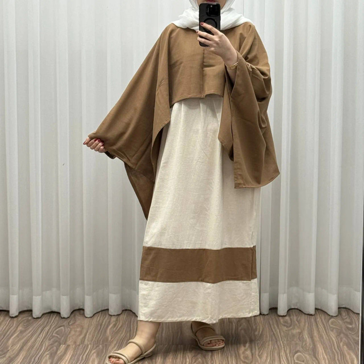 سارافون لنین فری سایز تا 48 شسته شده تنخور شیک و راحت چهارفصل زنانه دخترانه بدون سایه انداختن