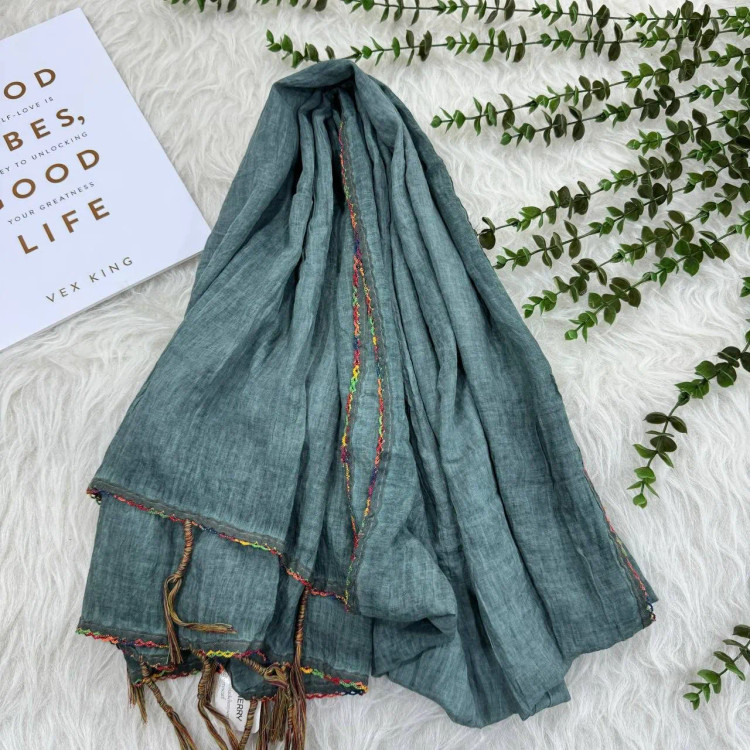 شال ساده نخی دندان موشی وارداتی کد 989 بدون آبرفت و رنگ رفت و چروک