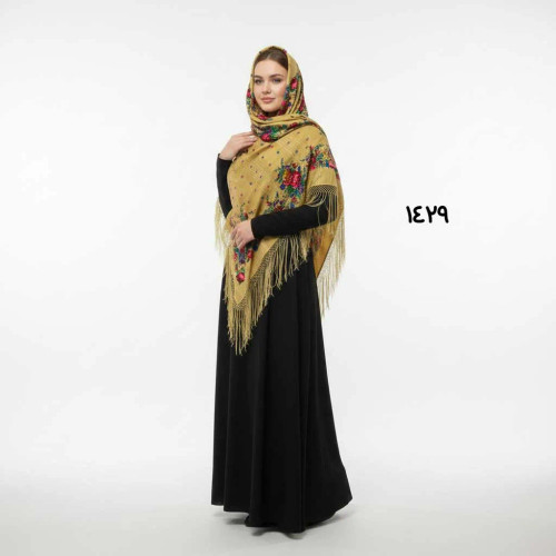 روسری ترکمن اصل پشمی ضخیم قواره بزرگ مناسب پاییز و زمستان