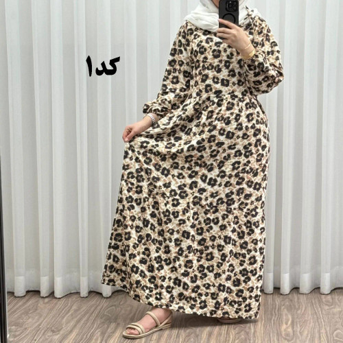 پیراهن ساحلی بوگاتی فری سایز تا 48 شیک و راحت چهارفصل زنانه و دخترانه بدون بدن نما کمربند دار