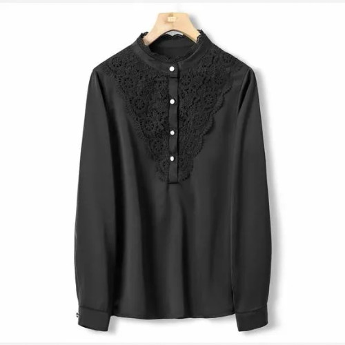 شومیز مجلسی ساتن مدل آمیتیست کد 1201 مناسب تا سایز 50 چهار فصل تنخور شیک و راحت