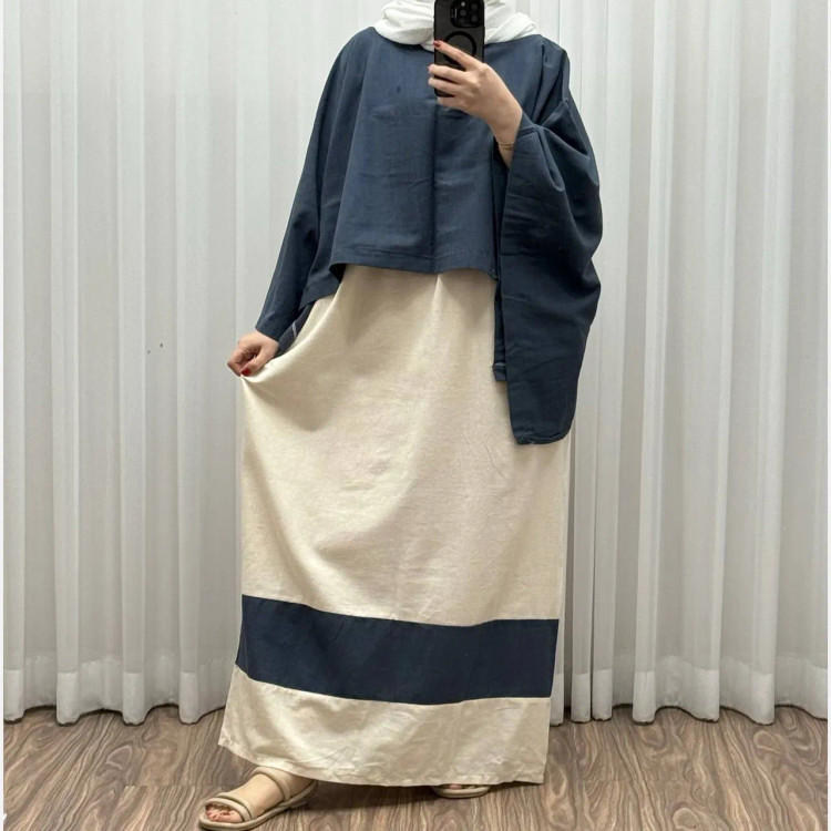 سارافون لنین فری سایز تا 48 شسته شده تنخور شیک و راحت چهارفصل زنانه دخترانه بدون سایه انداختن