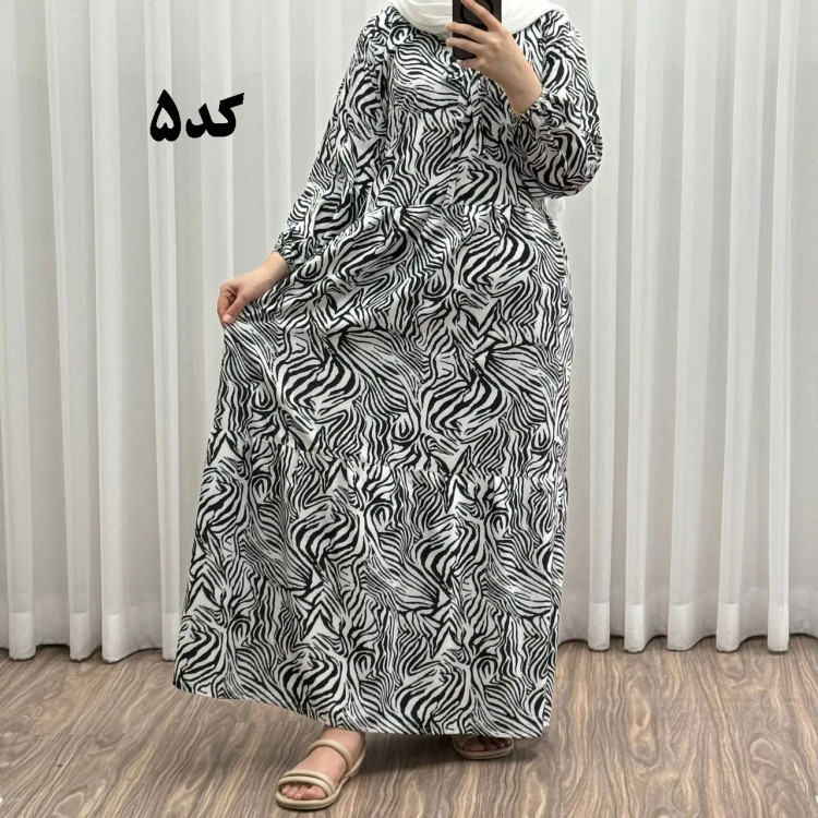 پیراهن ساحلی بوگاتی فری سایز تا 48 شیک و راحت چهارفصل زنانه و دخترانه بدون بدن نما کمربند دار