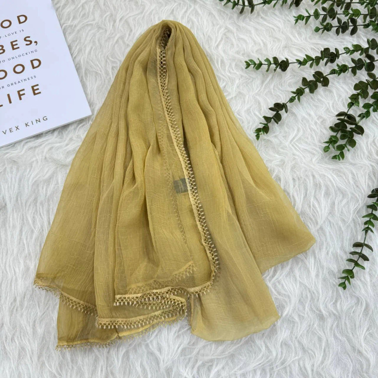 شال نخی روزمره قواره بزرگ 190×75 سانت سر نمیخورد پرز و گلوله نمیشود