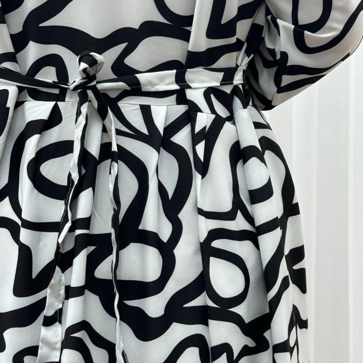 پیراهن ساحلی بوگاتی فری سایز تا 48 شیک و راحت چهارفصل زنانه و دخترانه بدون بدن نما کمربند دار