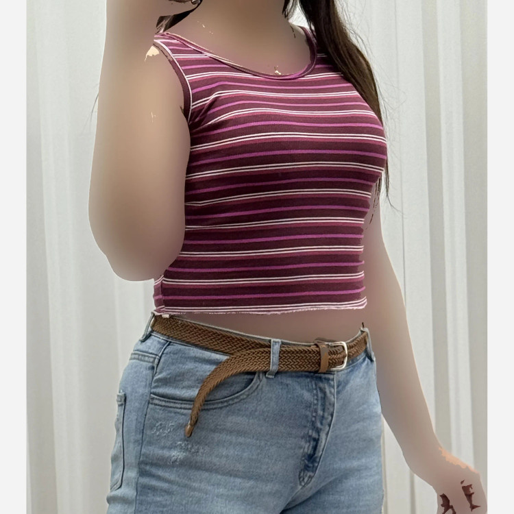 تاپ راه راه کبریتی زنانه چهارفصل تنخور شیک سایزبندی کامل