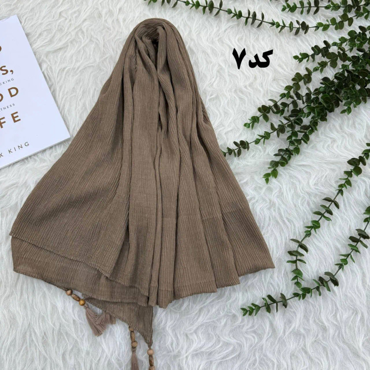 شال نخی ساده ریز برشکا کد 990 بدون آبرفت و رنگ رفت، مناسب استفاده روزمره، بدون پرز و دون دون، سر نمیخورد، قواره 210x95 سانت