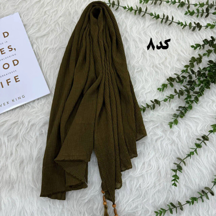 شال نخی ساده ریز برشکا کد 990 بدون آبرفت و رنگ رفت، مناسب استفاده روزمره، بدون پرز و دون دون، سر نمیخورد، قواره 210x95 سانت