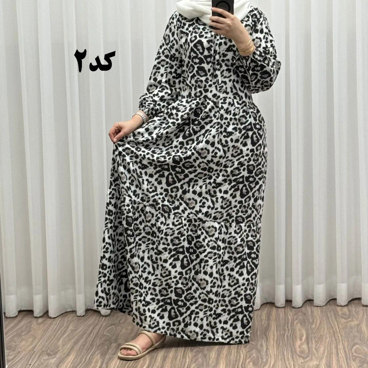 پیراهن ساحلی بوگاتی فری سایز تا 48 شیک و راحت چهارفصل زنانه و دخترانه بدون بدن نما کمربند دار