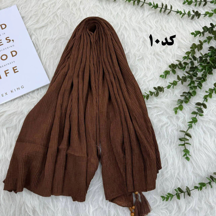 شال نخی ساده ریز برشکا کد 990 بدون آبرفت و رنگ رفت، مناسب استفاده روزمره، بدون پرز و دون دون، سر نمیخورد، قواره 210x95 سانت