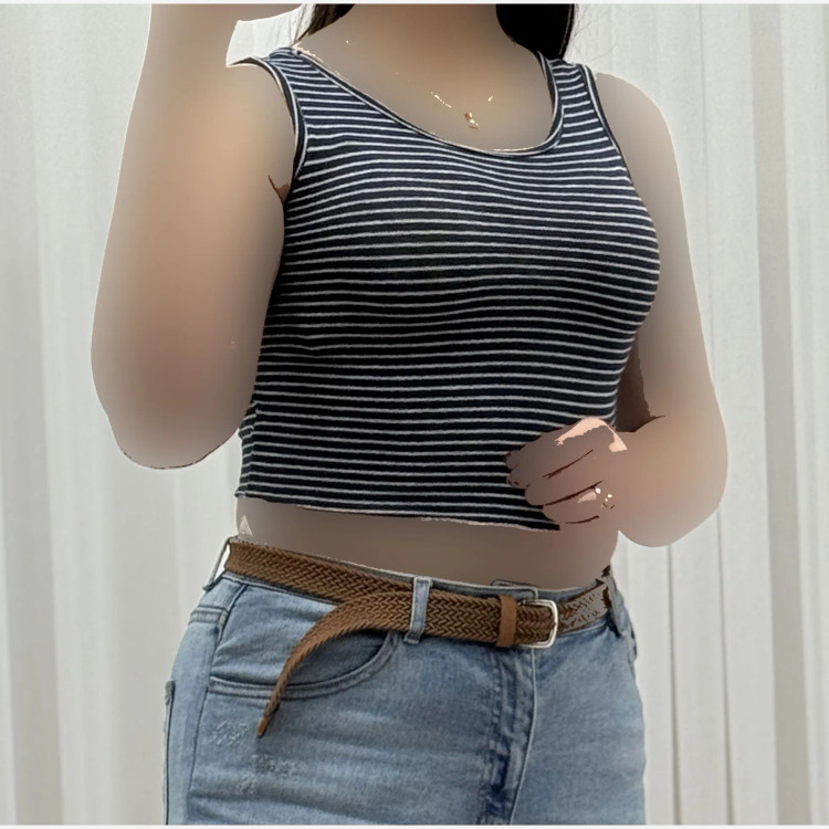 تاپ راه راه کبریتی زنانه چهارفصل تنخور شیک سایزبندی کامل