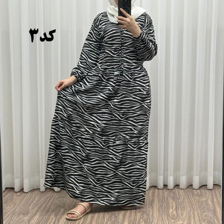 پیراهن ساحلی بوگاتی فری سایز تا 48 شیک و راحت چهارفصل زنانه و دخترانه بدون بدن نما کمربند دار