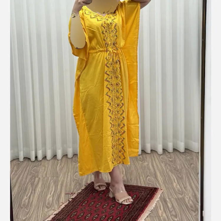 پانچ نخی گلدوزی هندی مدل ترنم کد 834 فری سایز مناسب تا سایز 54 تنخور شیک و راحت چهارفصل