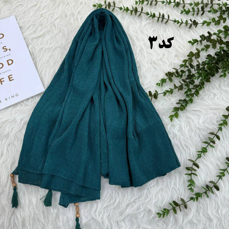 شال نخی ساده ریز برشکا کد 990 بدون آبرفت و رنگ رفت، مناسب استفاده روزمره، بدون پرز و دون دون، سر نمیخورد، قواره 210x95 سانت