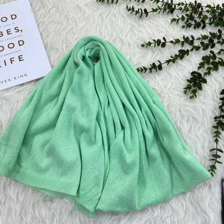 شال بافت ساده زنانه قواره بزرگ 200x65 سانتیمتر بدون آبرفت و رنگ رفت