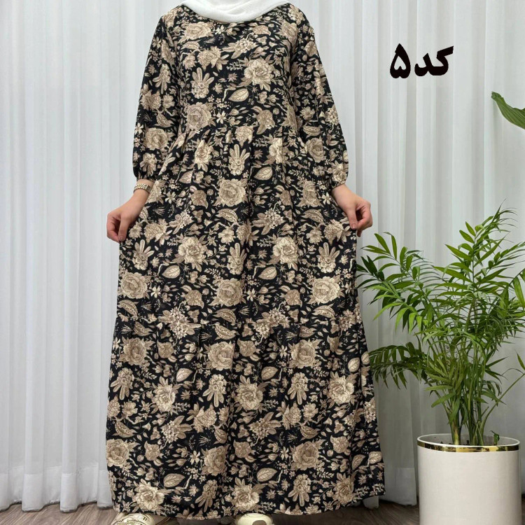 پیراهن ساحلی زنانه بوگاتی مدل دنیا فری سایز تا سایز 50 جنس فلور بوگاتی کمربنددار بدون بدن نما