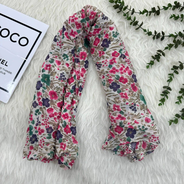 شال آبرنگی طرحدار کد 874 نخی حری سوپرنخ قواره 200×75 سانت بدون آبرفت و رنگ رفت