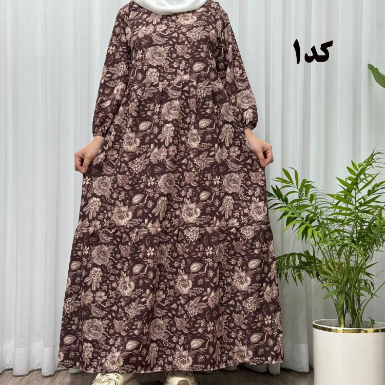 پیراهن ساحلی زنانه بوگاتی مدل دنیا فری سایز تا سایز 50 جنس فلور بوگاتی کمربنددار بدون بدن نما