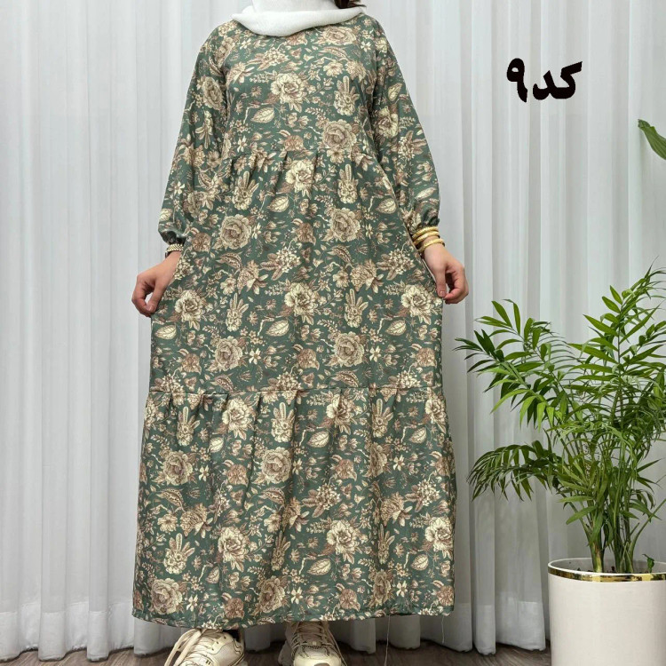 پیراهن ساحلی زنانه بوگاتی مدل دنیا فری سایز تا سایز 50 جنس فلور بوگاتی کمربنددار بدون بدن نما