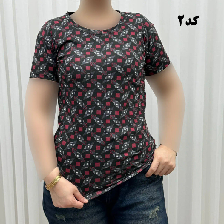 تیشرت نخ پنبه زنانه چهارفصل کد 1193 وارداتی تنخور راحت سایز بزرگ