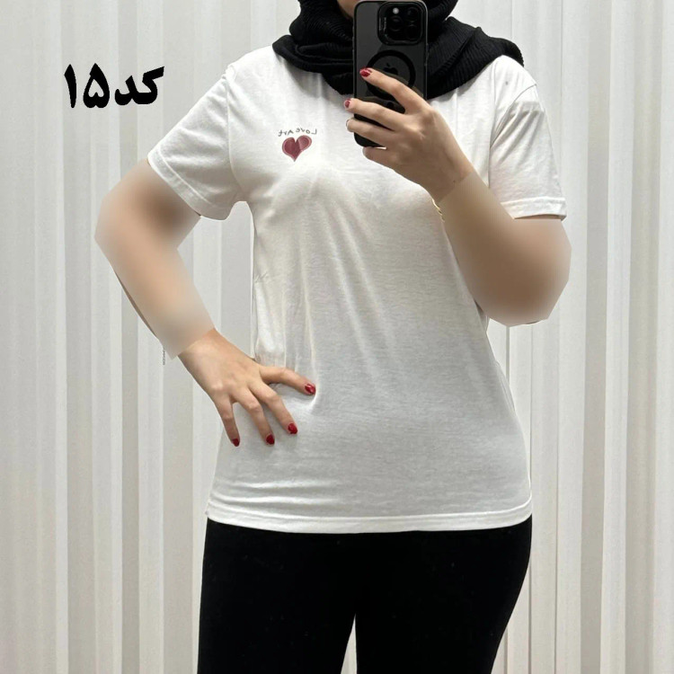 تیشرت زنانه وارداتی میکس طرحبندی کد 1269 جنس نخ پنبه چهارفصل تنخور راحت سایز M L XL