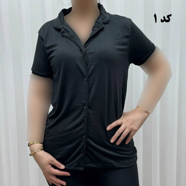 لباس خواب جلو باز زنانه وارداتی کد 1163 جنس اسپاندکس و پلی استر چهارفصل راحت