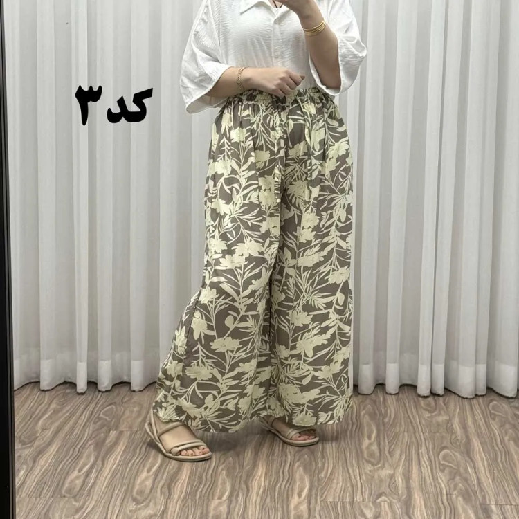 دامن شلواری لاله زار کد 1521 نخی فری سایز تا 48 چهارفصل شیک و راحت بدون آبرفت و چروک