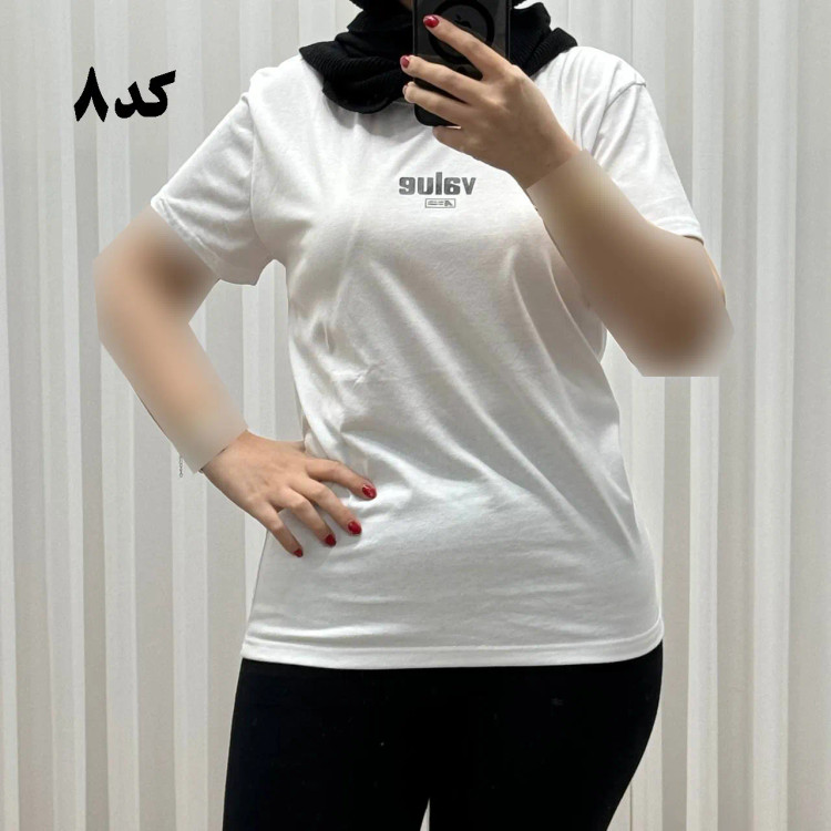 تیشرت زنانه وارداتی میکس طرحبندی کد 1269 جنس نخ پنبه چهارفصل تنخور راحت سایز M L XL