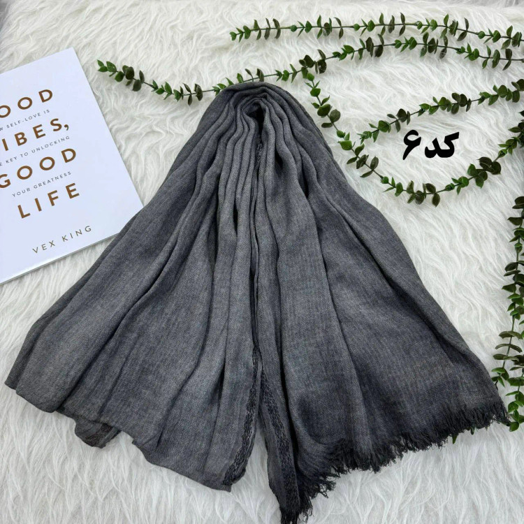 شال پاییزه نخی ضخیم وارداتی زنانه قواره بزرگ 200x85 بدون آبرفت و رنگ رفت