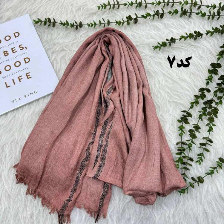 شال پاییزه نخی ضخیم وارداتی زنانه قواره بزرگ 200x85 بدون آبرفت و رنگ رفت