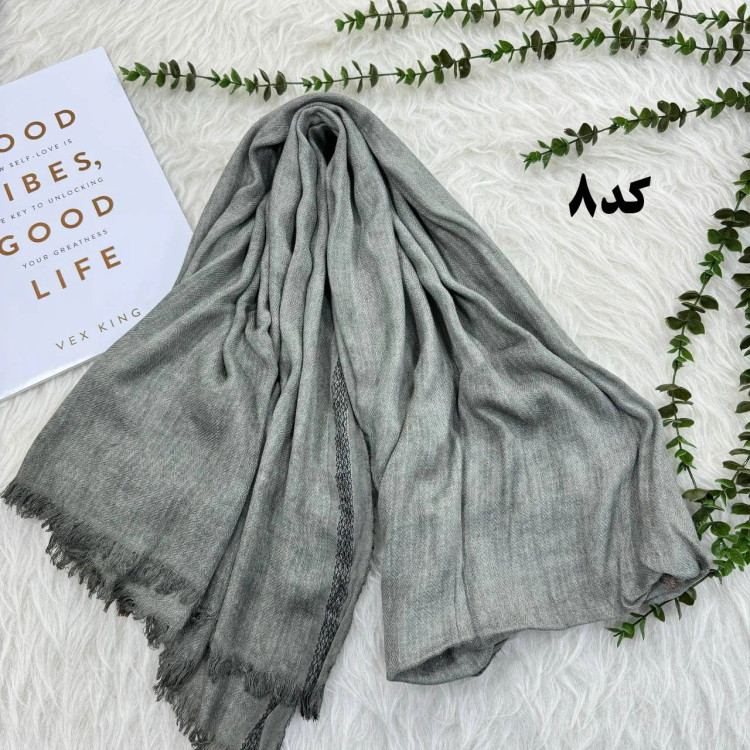 شال پاییزه نخی ضخیم وارداتی زنانه قواره بزرگ 200x85 بدون آبرفت و رنگ رفت