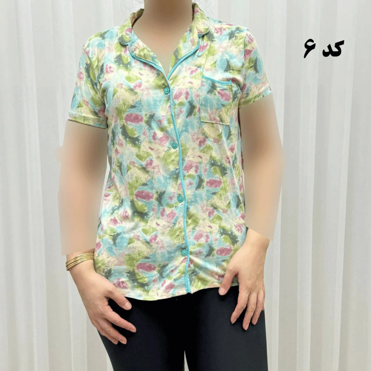 لباس خواب جلو باز زنانه وارداتی کد 1163 جنس اسپاندکس و پلی استر چهارفصل راحت