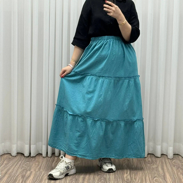 دامن الیاف فری سایز تا سایز 50 قد 100 سانتیمتر شیک و راحت چهار فصل زنانه دخترانه